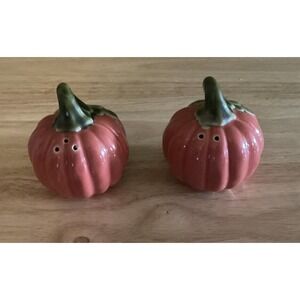 Fall Pumpkin Salt And‎ Pepper Shakers, Set Of 2,  3 In Tall